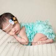  Headbands, Baby Flower Headband, Newborn Flower Headband, Satin Rose Bloom, Set of Four, Pick your colors